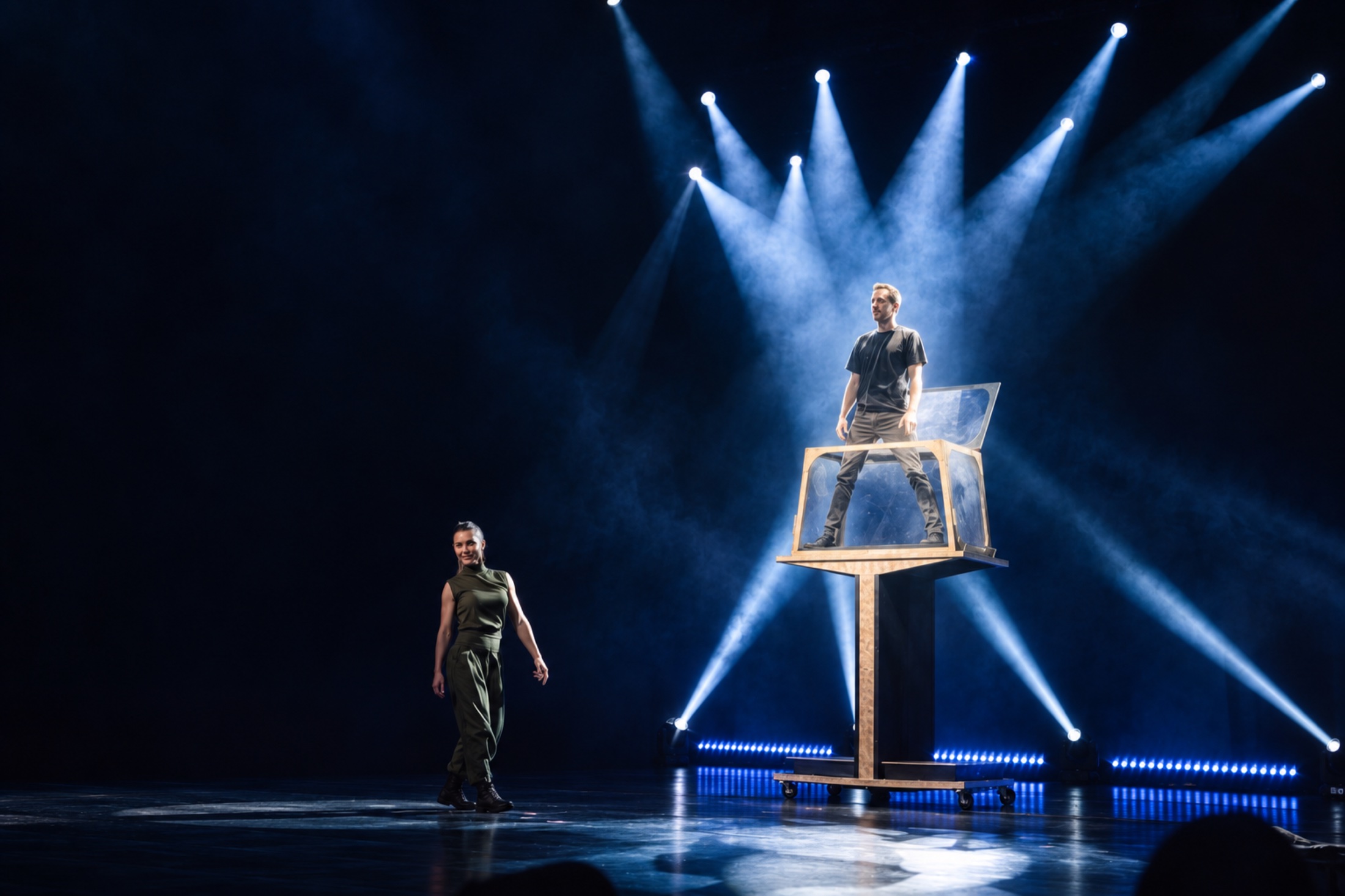Jean Paul Olhaberry durante una puesta en escena de ilusionismo