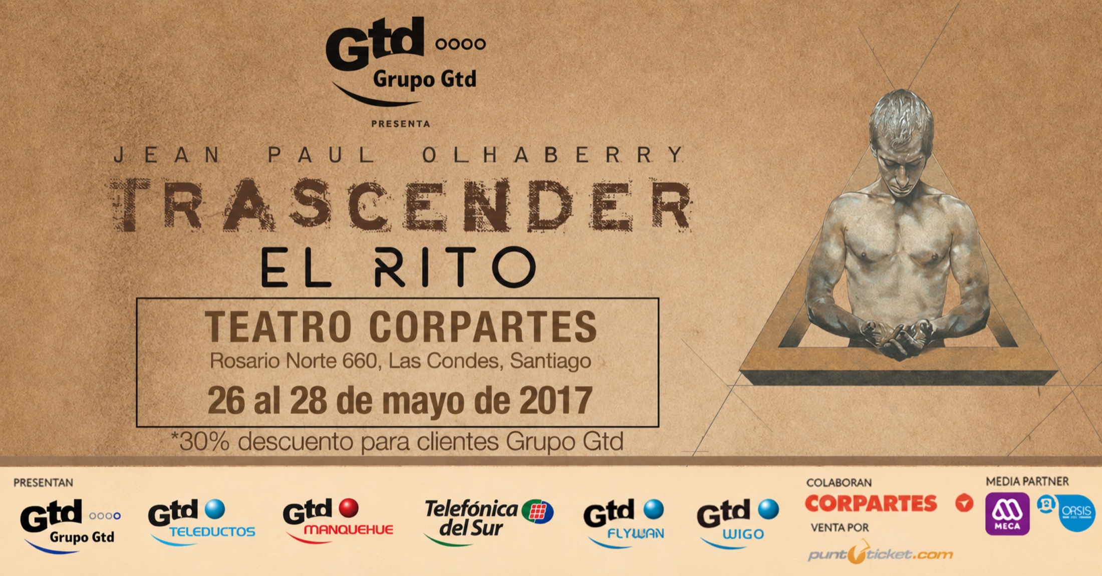 Gráfica del espectáculo Trascender. El rito